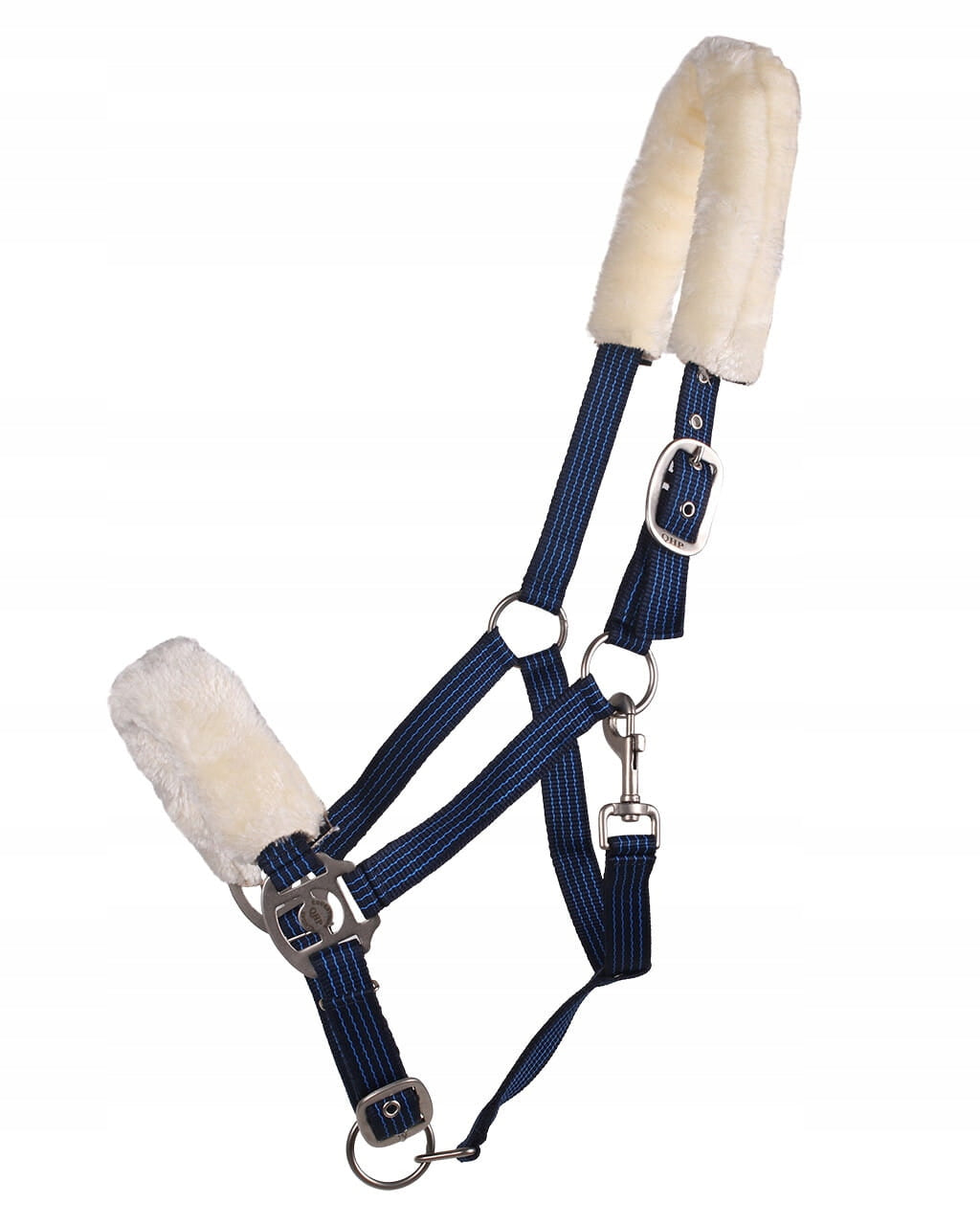 Kantar dla konia z futrem granatowy QHP Florence - Cavalo